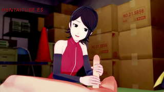 Boruto Hentai ... Sarada Idiota, Chupa, Tita e é fodido por Boruto